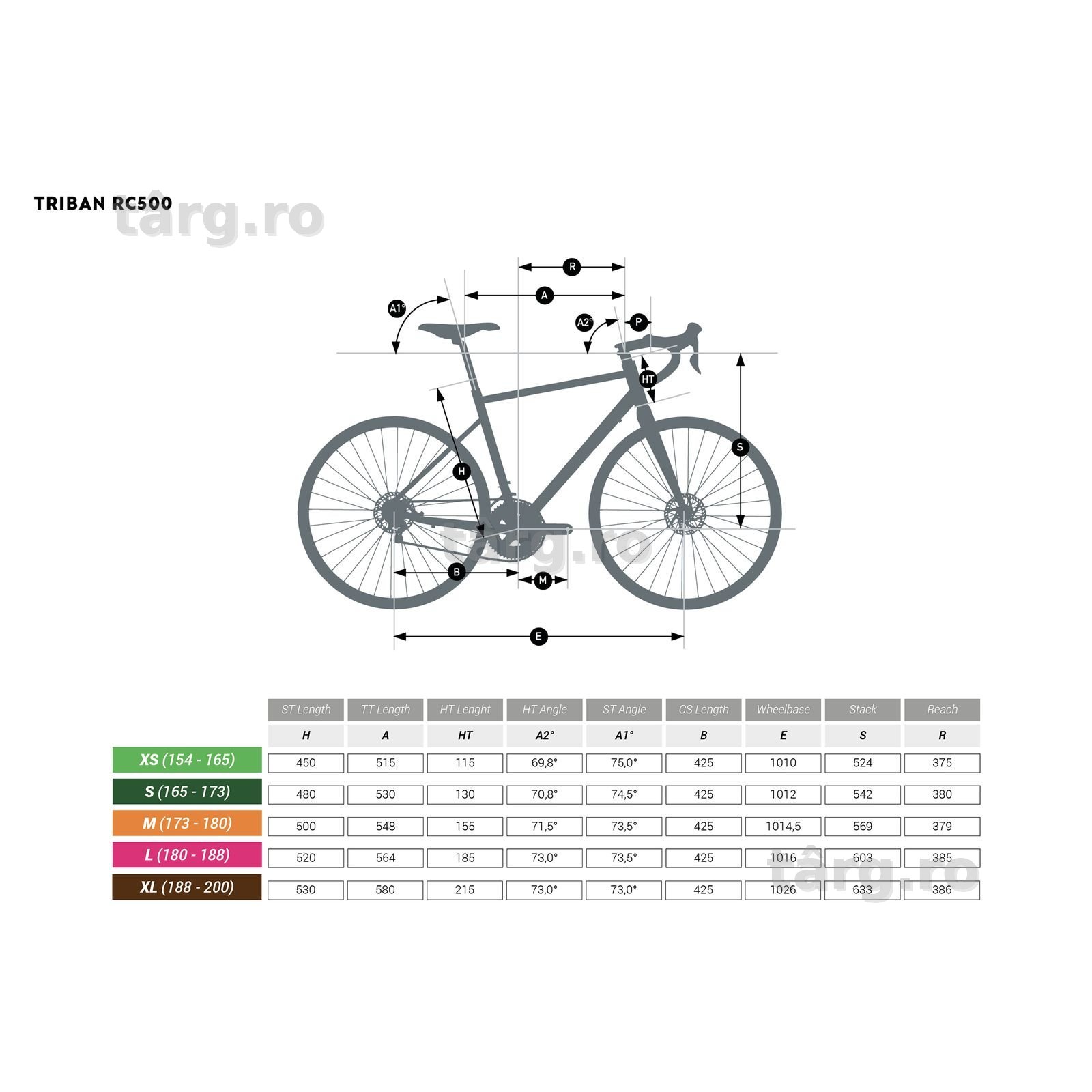 Bicicletă șosea Rc500 Microshift gri - MEDIUM - (SecondHand) Decathlon