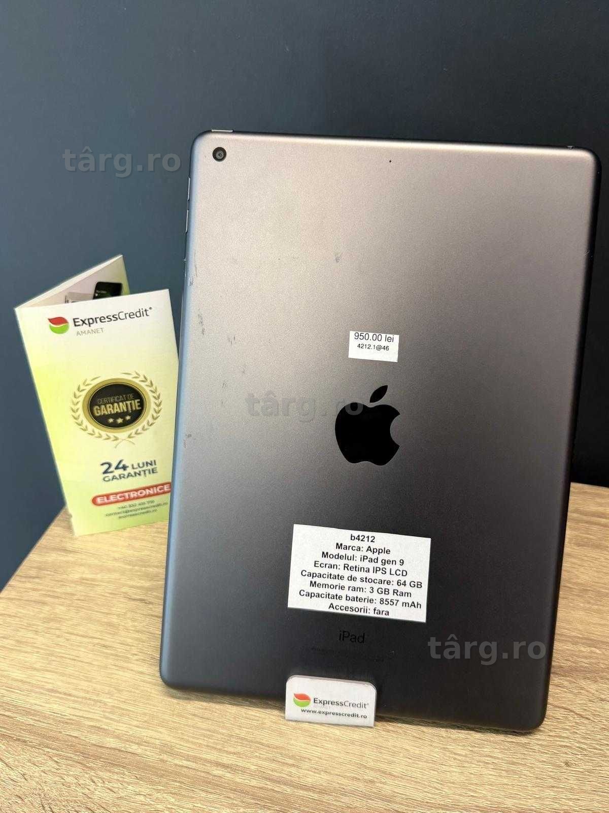 (AG51) Tableta Apple iPad gen 9 b4212- Garantie 2 ani!