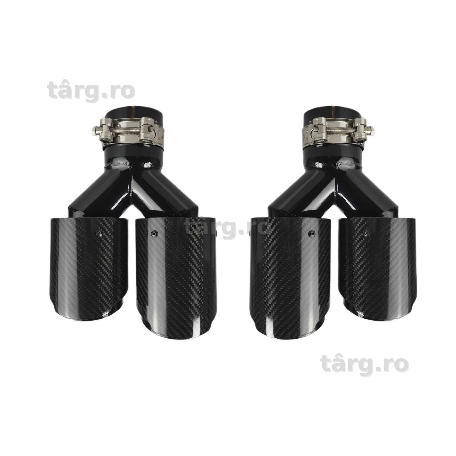 Tipsuri Duble Ornamente Evacuare Tips Inox 63mm AUDI BMW VW Universale