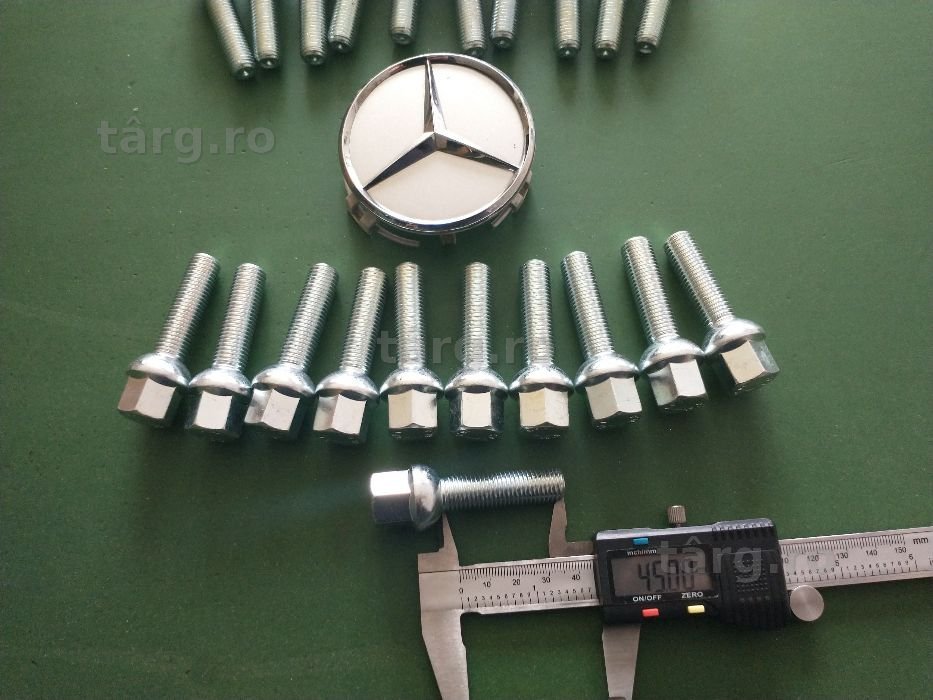 Prezoane lungi Mercedes M12 x 1,5 filet 45 mm cap Semisferic Orice mod