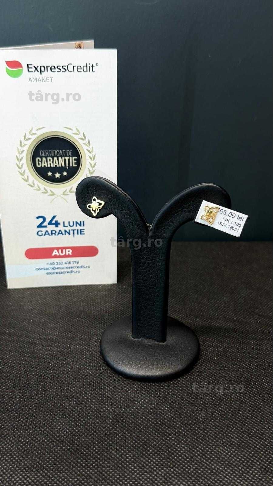 (AG51) Cercei aur 14k b1674 - Garantie 2 ani!