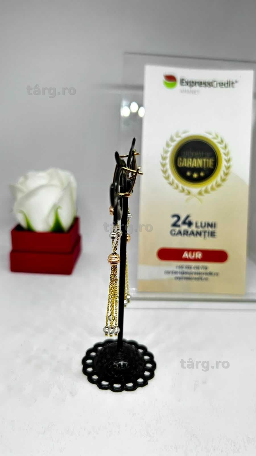 Cercei Aur 14K 4.49g (AG1 Alexandru B54095.4) - Garantie 2 ani! 3