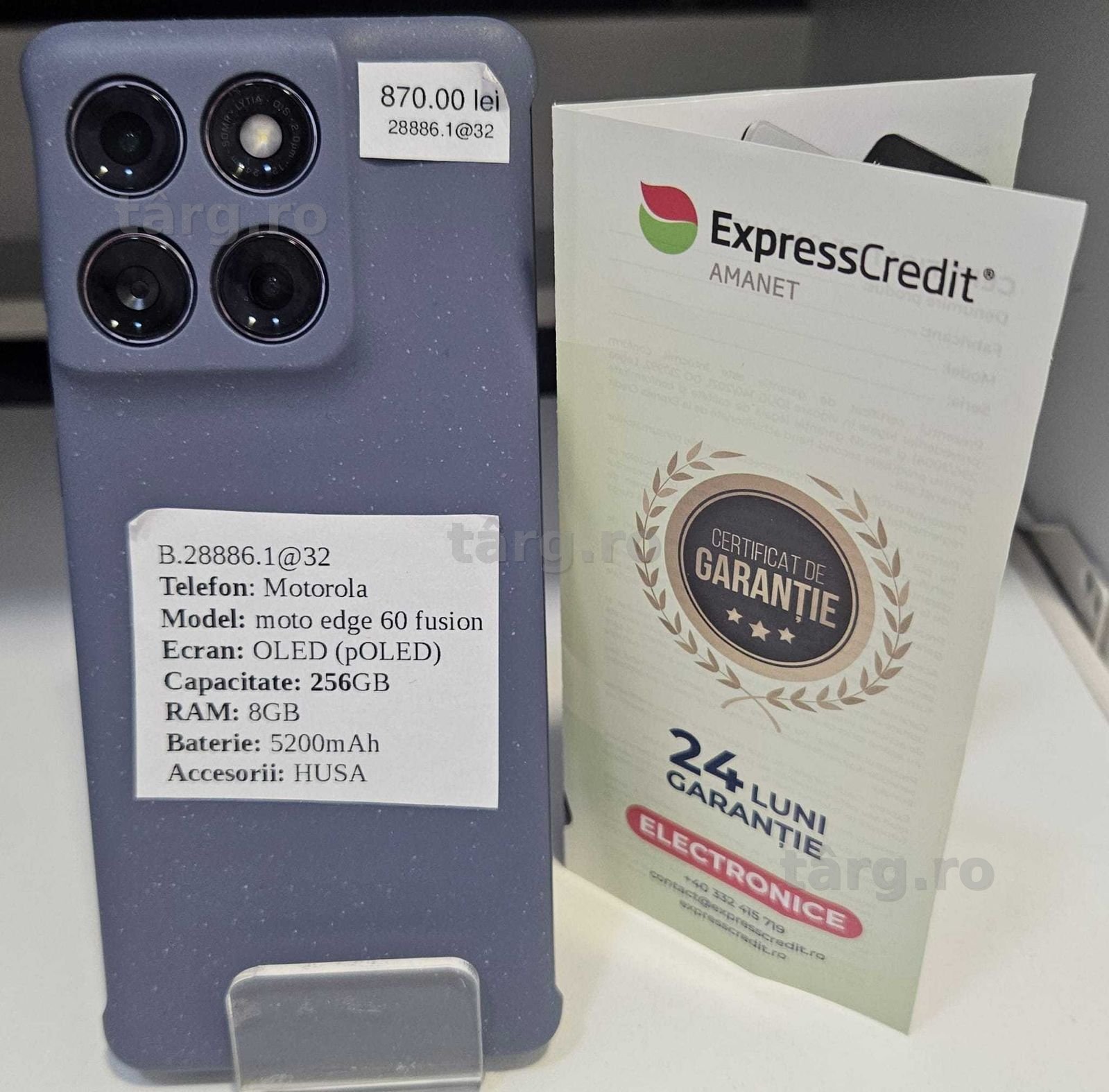 Telefon Motorola Edge 60 Fusion (AG32 B28886.1) 2 ANI GARANTIE! 2