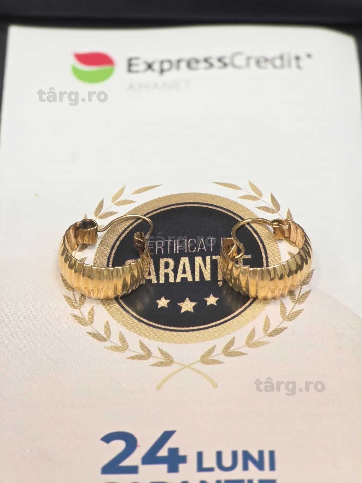 Cercei aur 18K 3.31g [Ag45 Bacau1 B.27842.1.32] 2