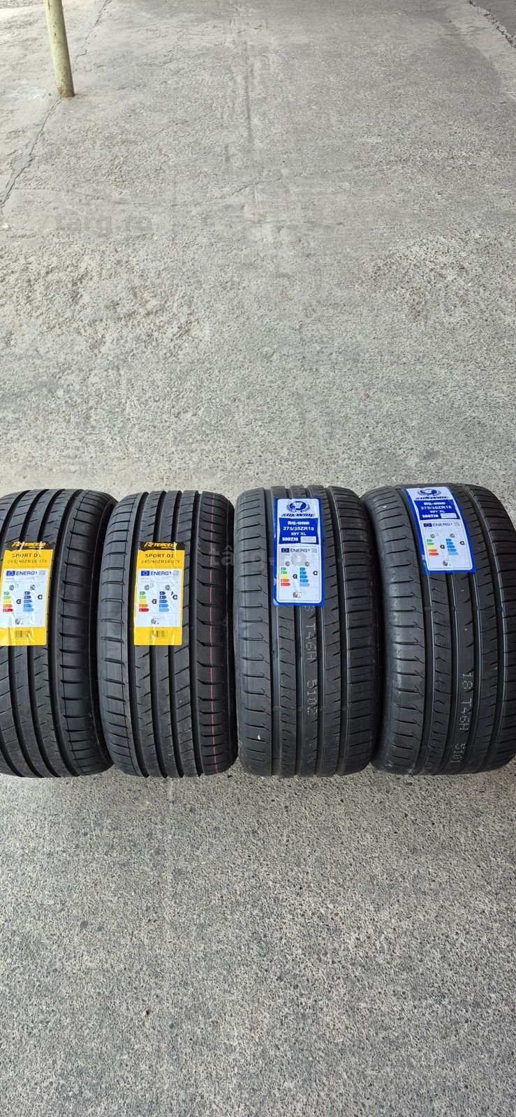 4 anvelope vara noi,fata Tercelo 245/40/18,spate Sunwide 275/35/18.Pret/bucata