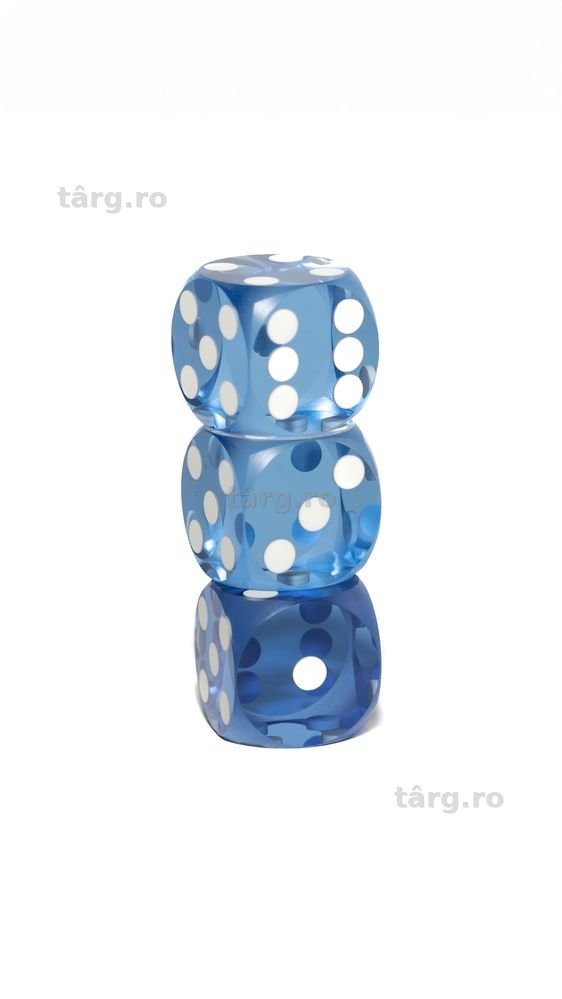 Zaruri de 16 mm albastru deschis de precizie | zaruri barbut precizie