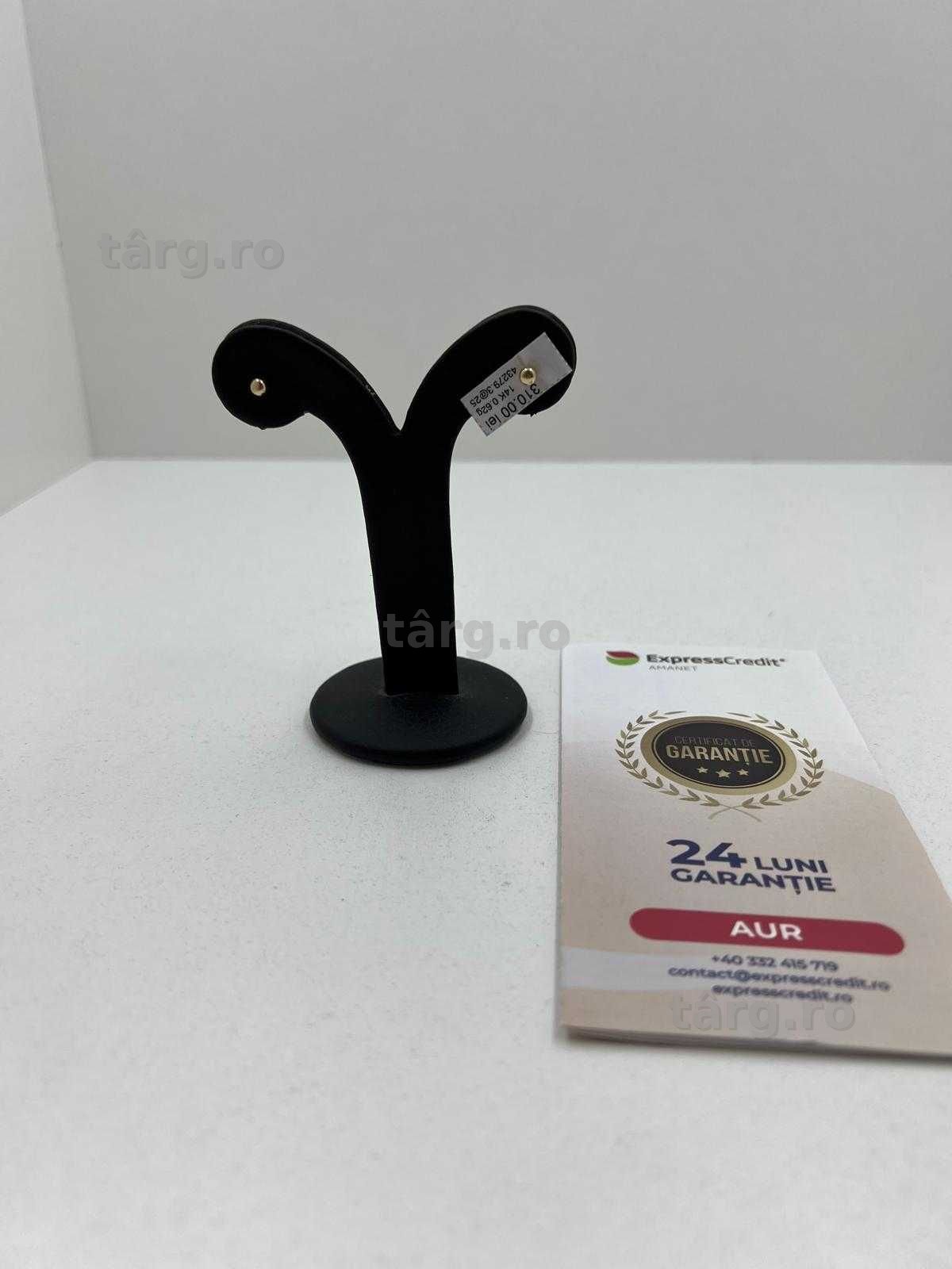 Cercei Aur 14K 0.62g (Ag25 Belvedere B.43279.3) Garantie 2 ani!
