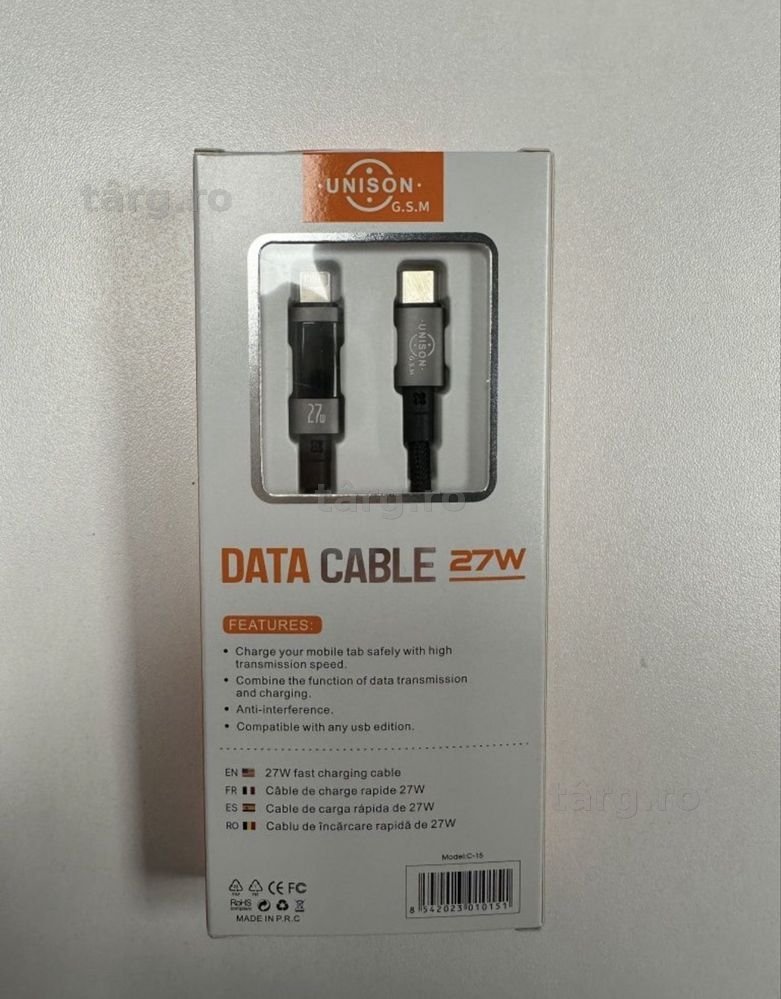 Cablu Tip C - Lightning Fast Charge iPhone 6, 7, 8, X, 11, 12, 13, 14 2