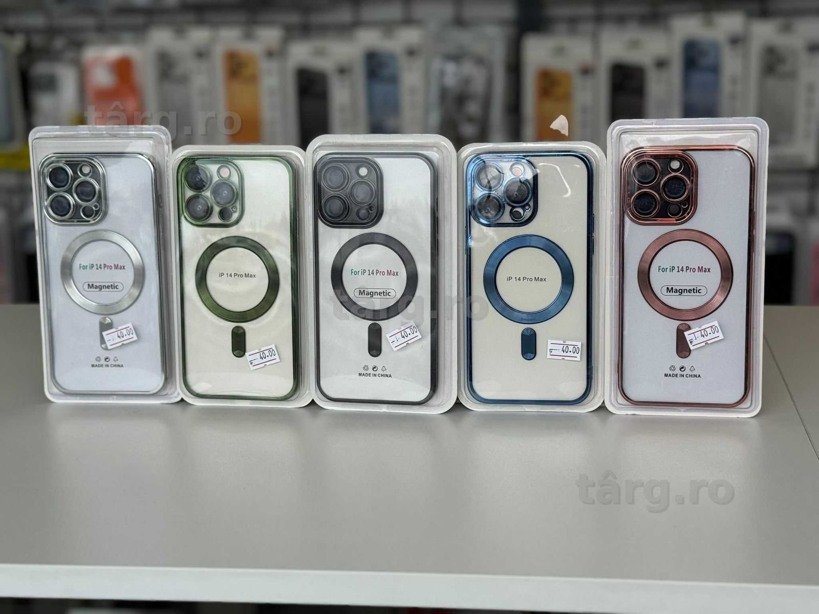 Husa TPU Luxury MagSafe , folie, cablu, incarcator iPhone 14 Pro Max