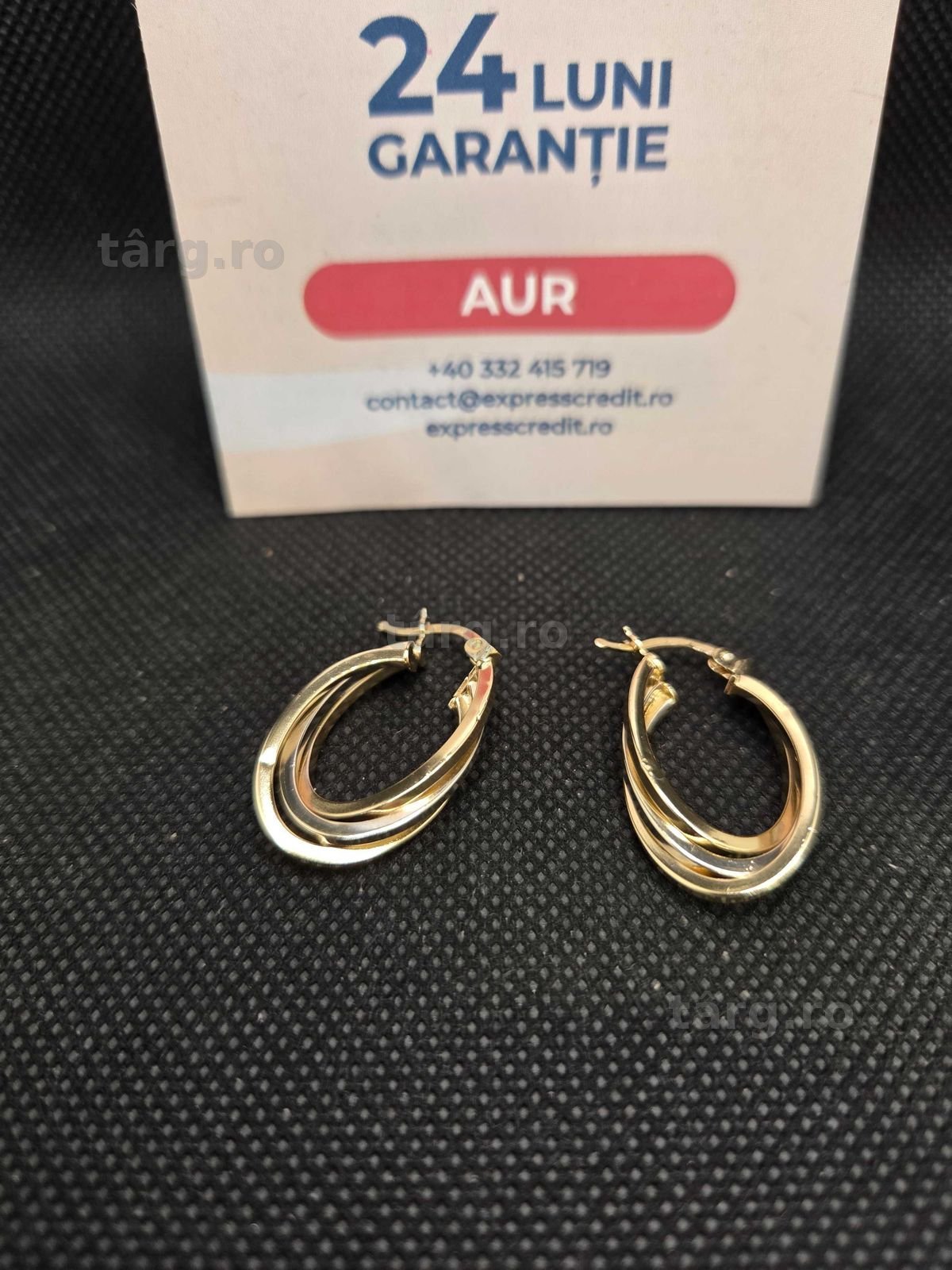 Cercei aur 14K 3.76g (49983 Ag11 Piata Nicolina) Garantie 2 ani! 2