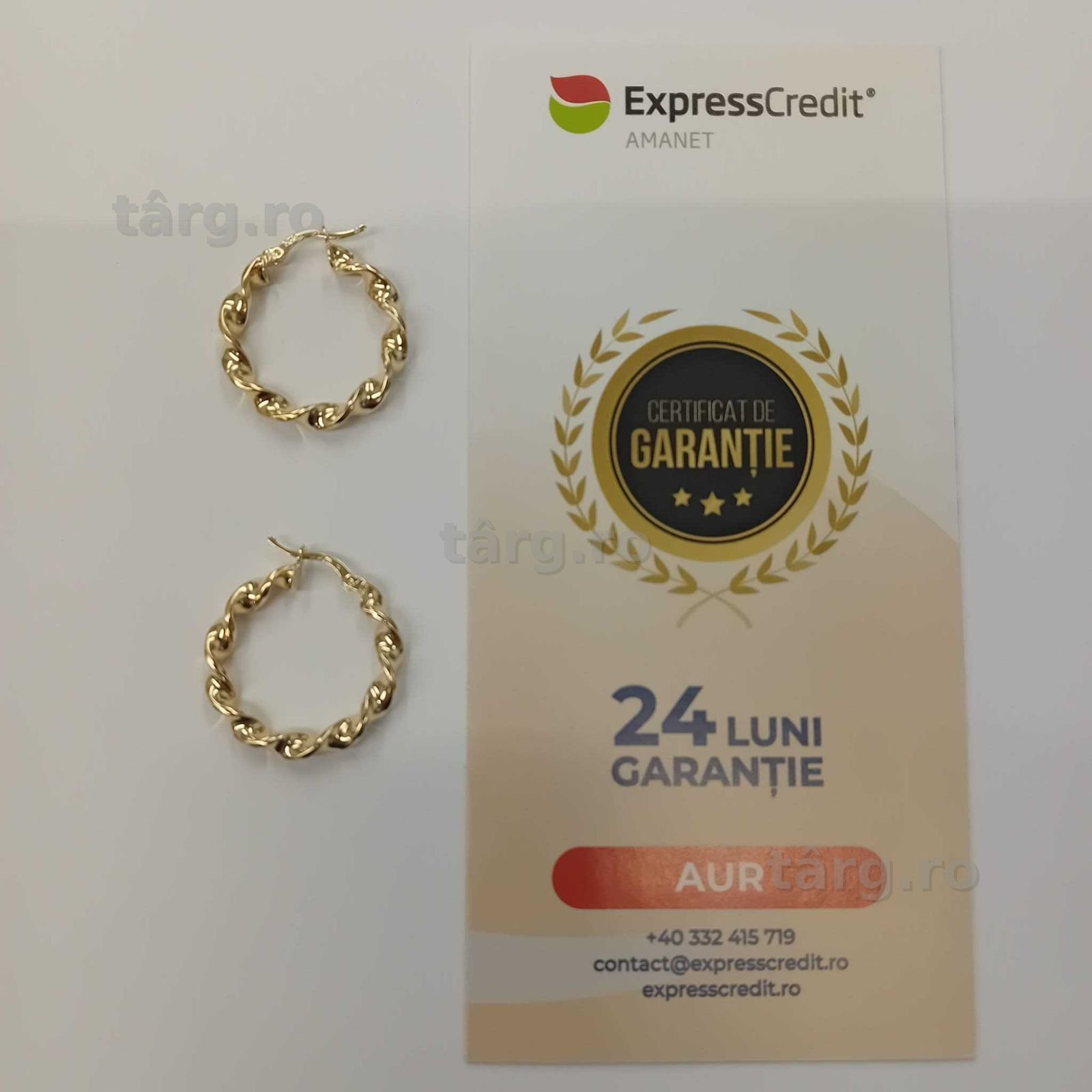 Cercei Aur 14k 3.22g (ag49 Esplanada b.8096) 2 ani garantie