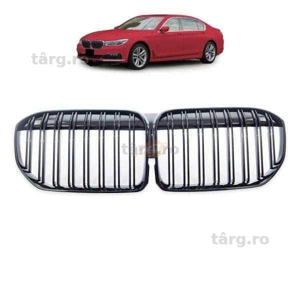 Grile Duble Negru Lucios BMW 7 (G11, G12) Facelift 2019-
