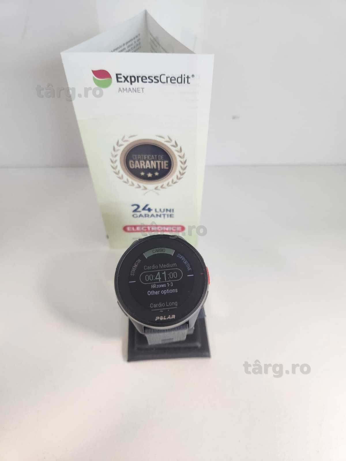 Smartwatch Polar Pacer, Curea silicon, Negru   (Ag8 Tudor/B74720) – Garantie 2 Ani! 2