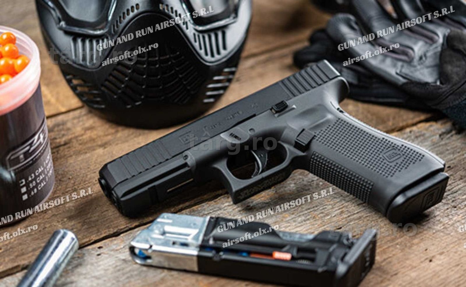 CEL MAI PUTERNIC PISTOL [20J]~ Cu Aer Comprimat Glock ~Bile De Cauciuc