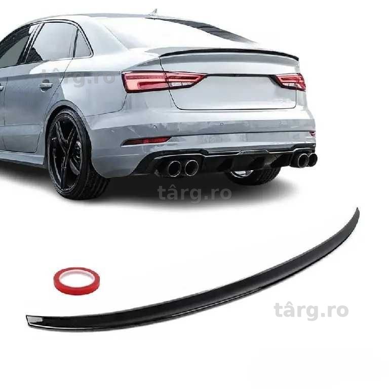 Eleron Portbagaj Sline Slim Codita Audi A3 S3 8V SEDAN, Negru Lucios