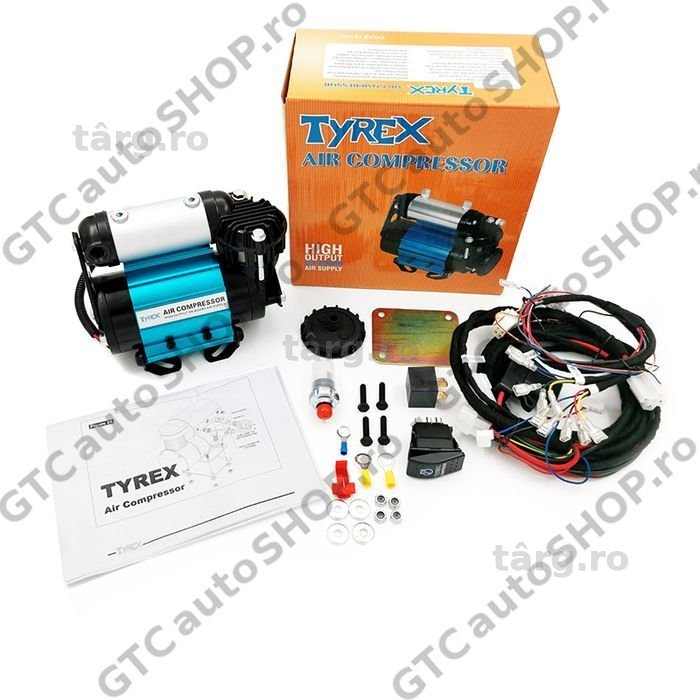 compresor tyrex pentru actionare blocanti si umflare roti