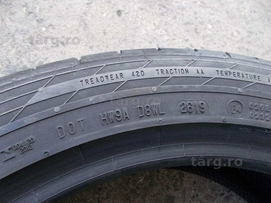 set anvelope vara 235 45 cu 255 40 20 Continental profil 6,5mm 8