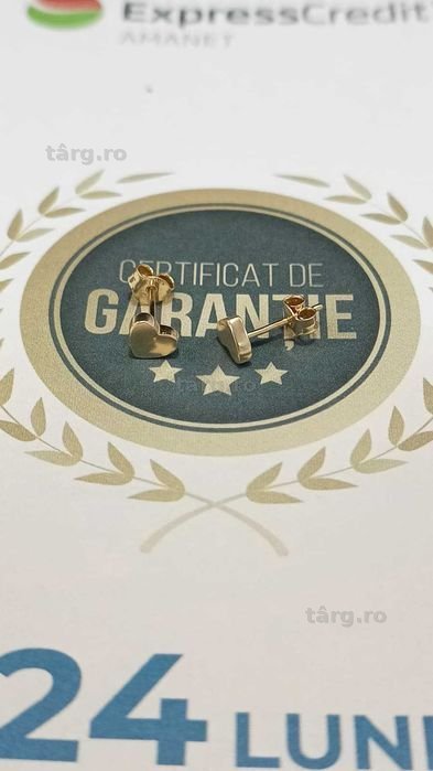 Cercei aur 14k 1.04g [AG24 Harlau B.45650.1]  Garantie 2 ani! 2