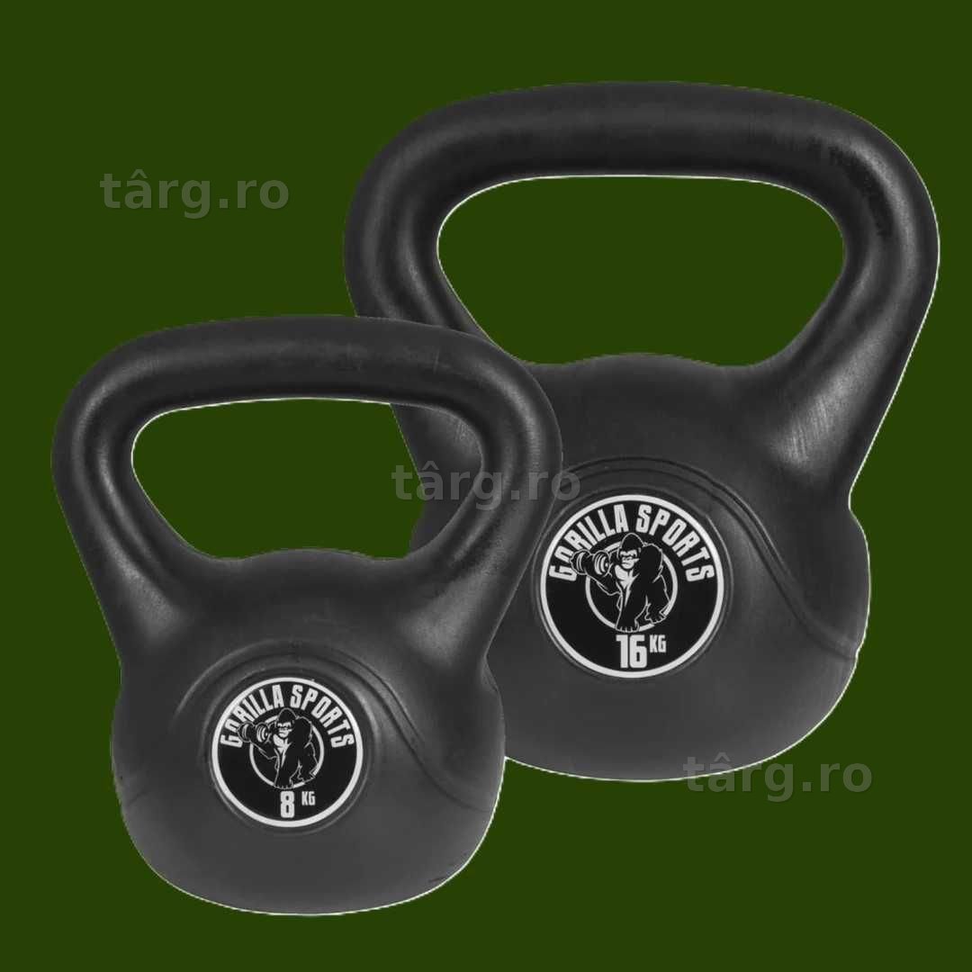 Kettlebell umplut cu ciment set 8+16 KG