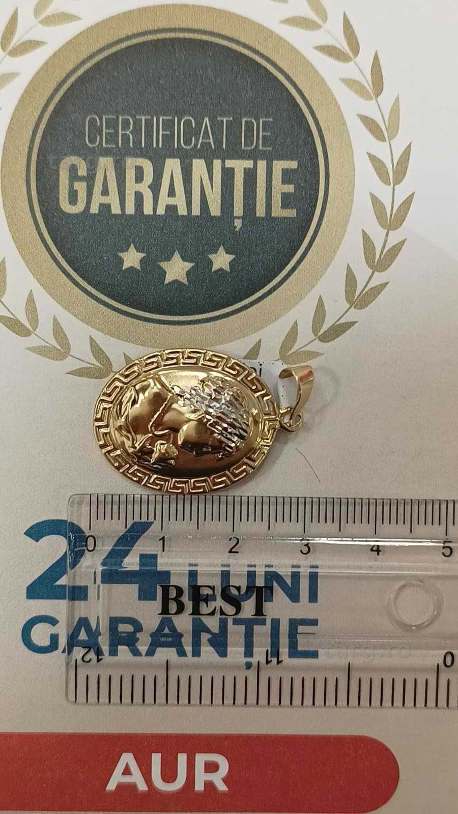 (AG24 Harlau B.45373.3) Pandantiv aur 14K 1.58gr - Garantie 2 ani! 3