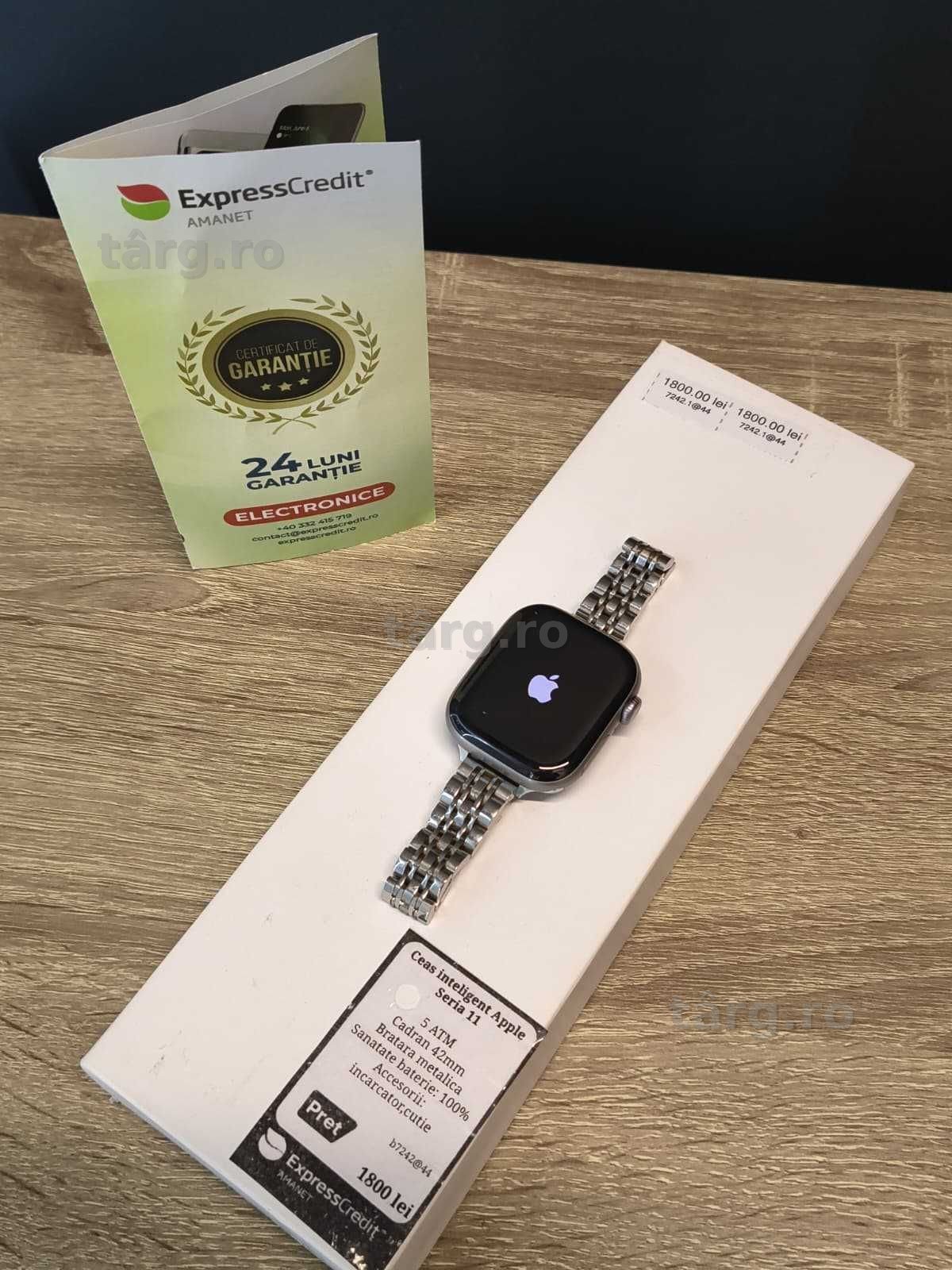 (AG51) Smartwatch Apple Seria 11 42mm b7242 - Garantie 2 ani!