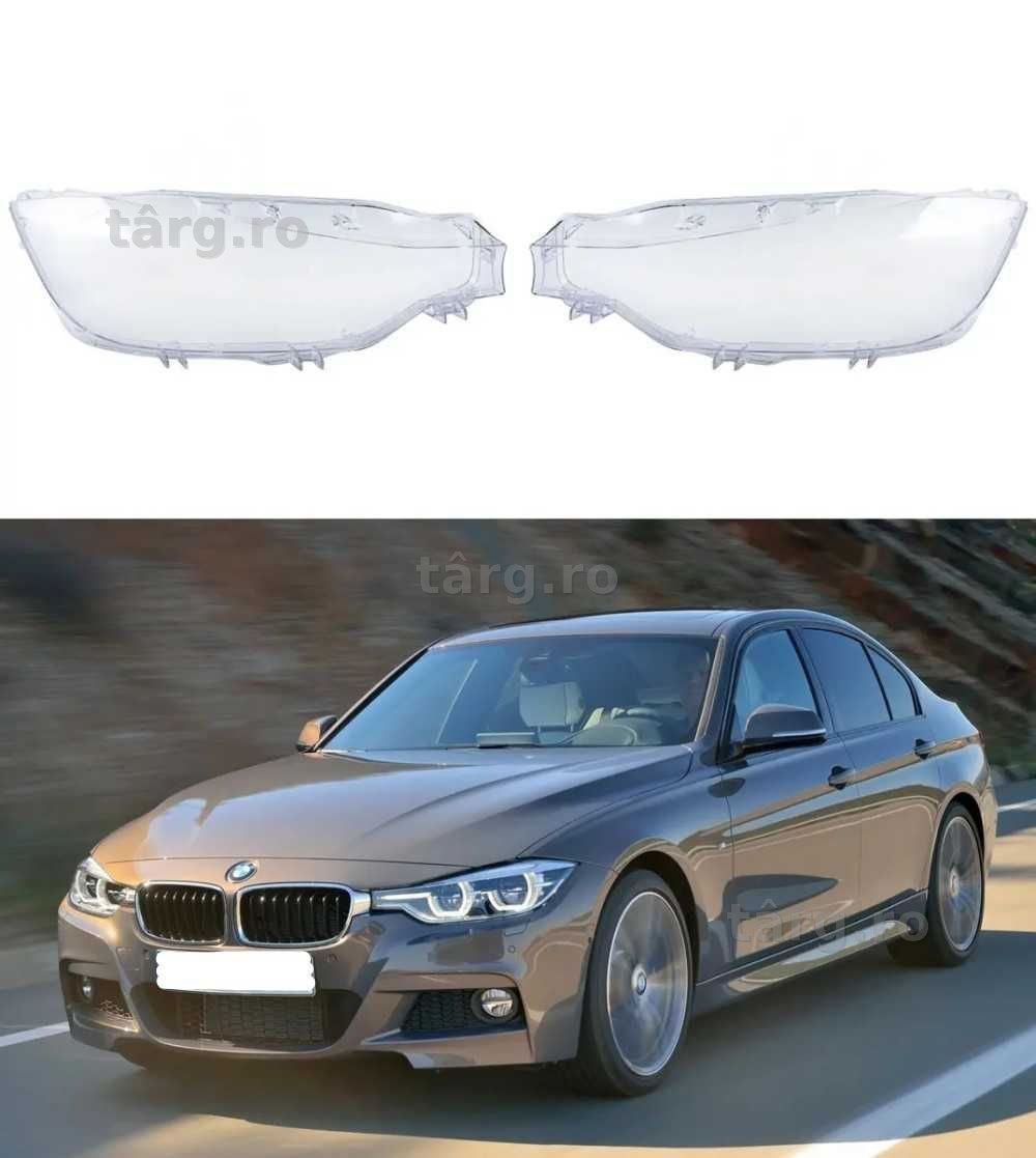 Set 2 Sticle Faruri Sticla Far BMW Seria 3 F30 F31 Facelift Faruri LED