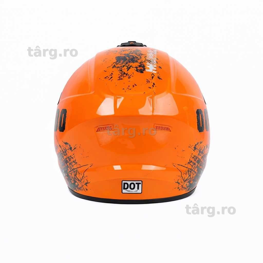 Casca Moto Enduro Cross ATV - S / M / L / XL - Portocaliu 4