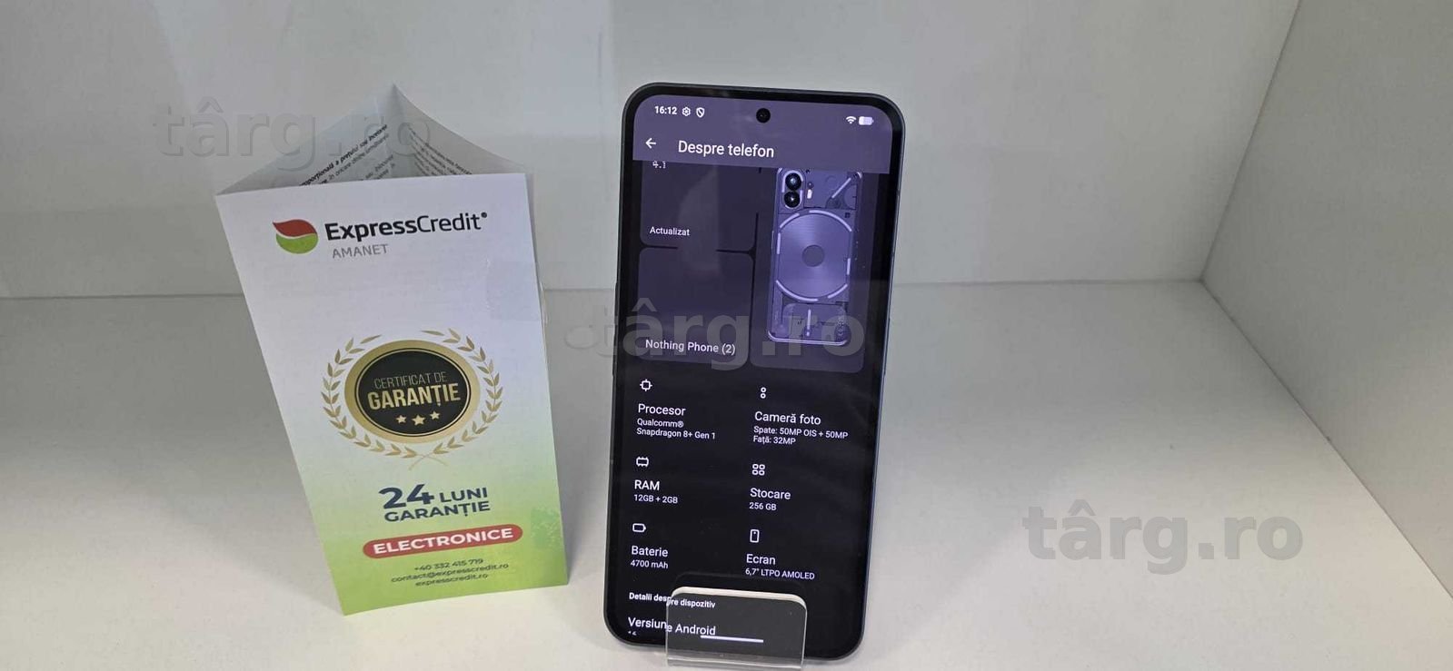 Nothing Phone 2 (A065) 12 gb (Ag8 Tudor/B75257) – Garantie 2 Ani!