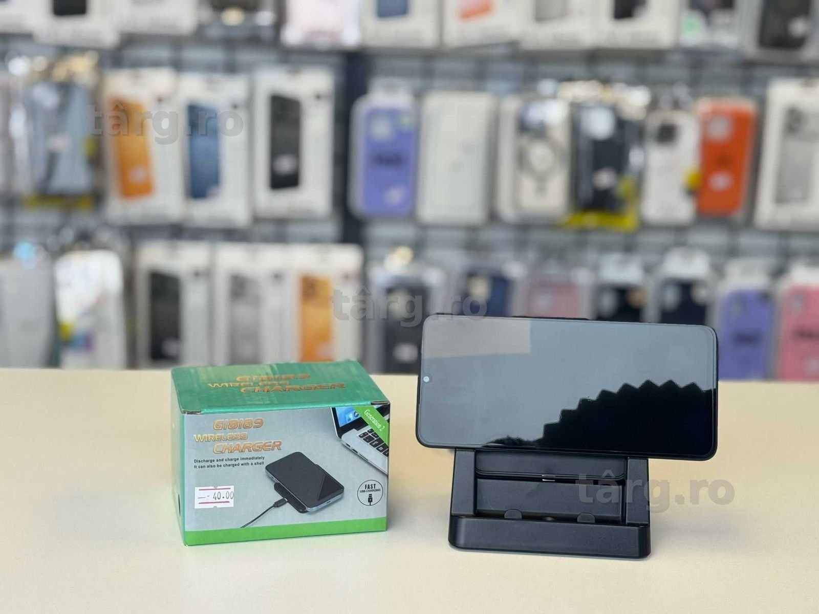 Suport Telefon pentru birou + incarcare Wireless 3