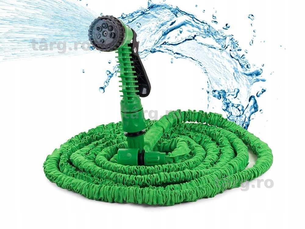 Furtun de gradina extensibil 15m cu pistol stropire 7 functii