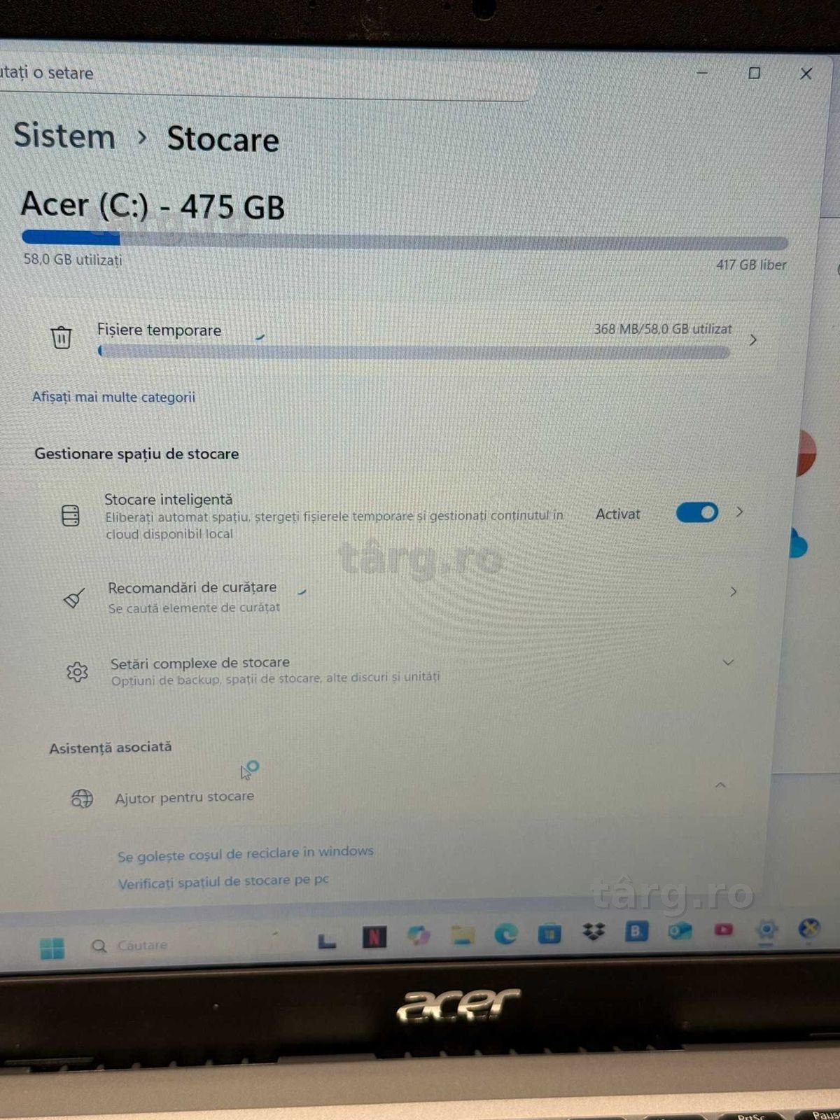 HOPE AMANET P2 - Acer ASPIRE A315-58 / i3-GEN11 / 8Gb ram / ssd 500gb 2