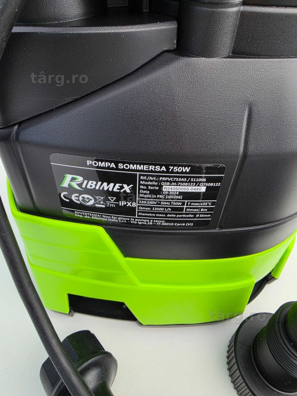 Pompă submersibilă Ribimex PRPVC753AS pentru apă murdara 4