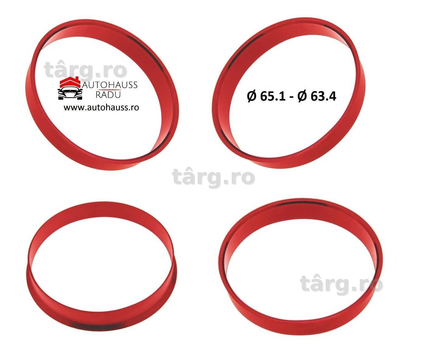 Inele de centrare Ghidaj Jante Ford Volvo 65.1 - 63.4  Made in Germany