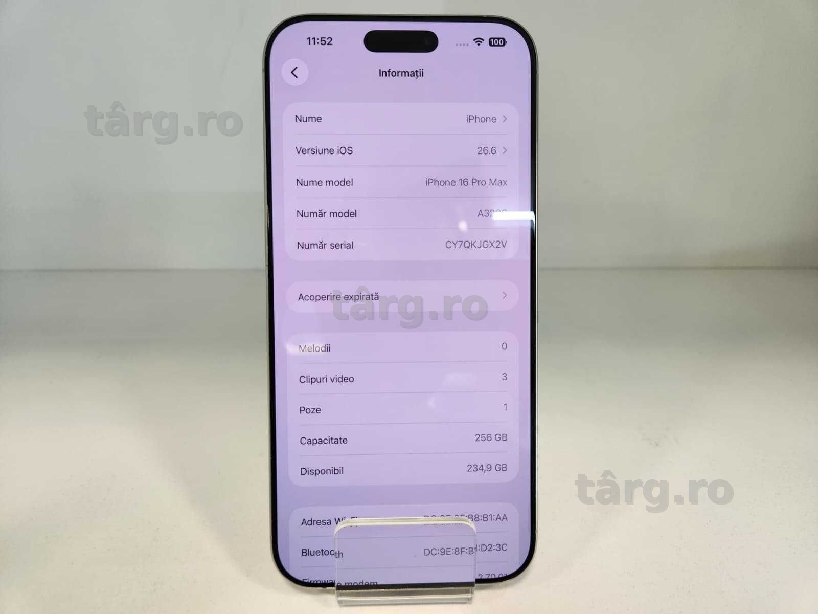 Telefon Apple Iphone 16 Pro Max 256Gb – Baterie 92% (Ag8 Tudor/B75346) – Garantie 2 Ani! 6