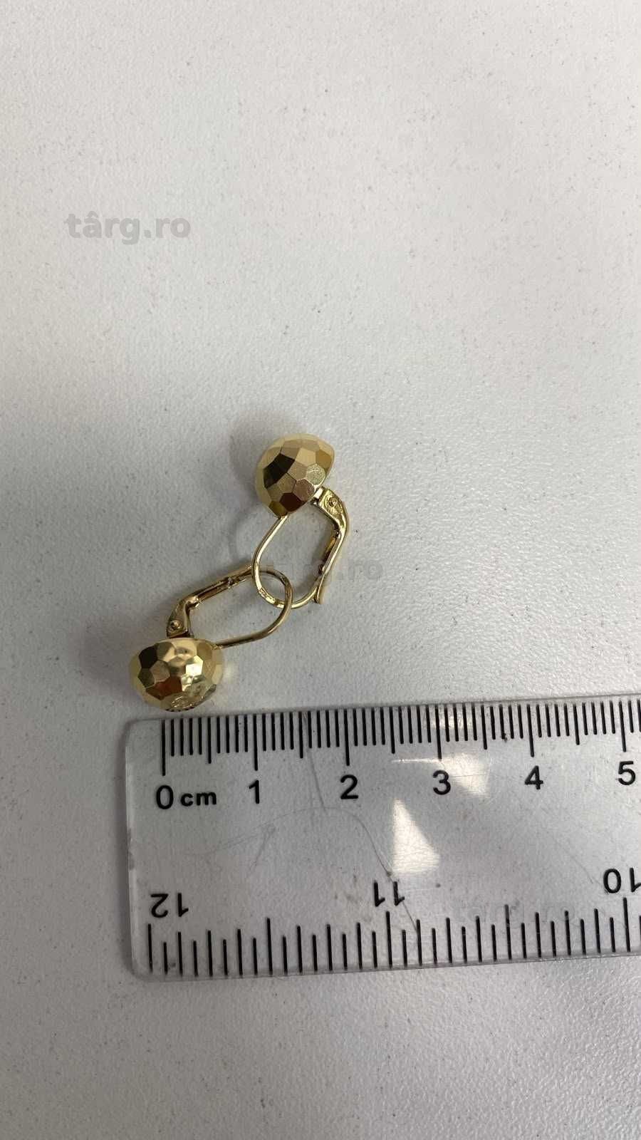 (AG13) Cercei aur 14K 2.20g (b.56201.2) Garantie 2 ani! 3