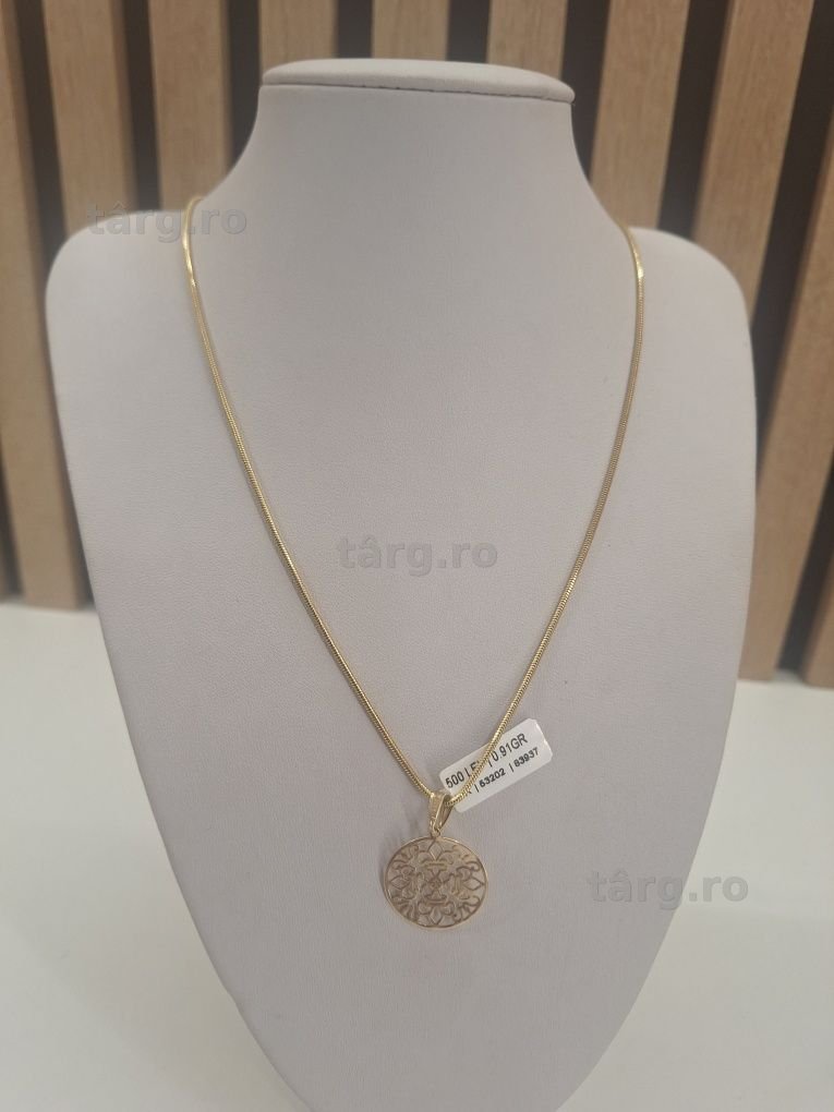 Lant Si Pandant Aur 14K 4,43Gr/0,91Gr Lungime  50Cm #53201/#53202