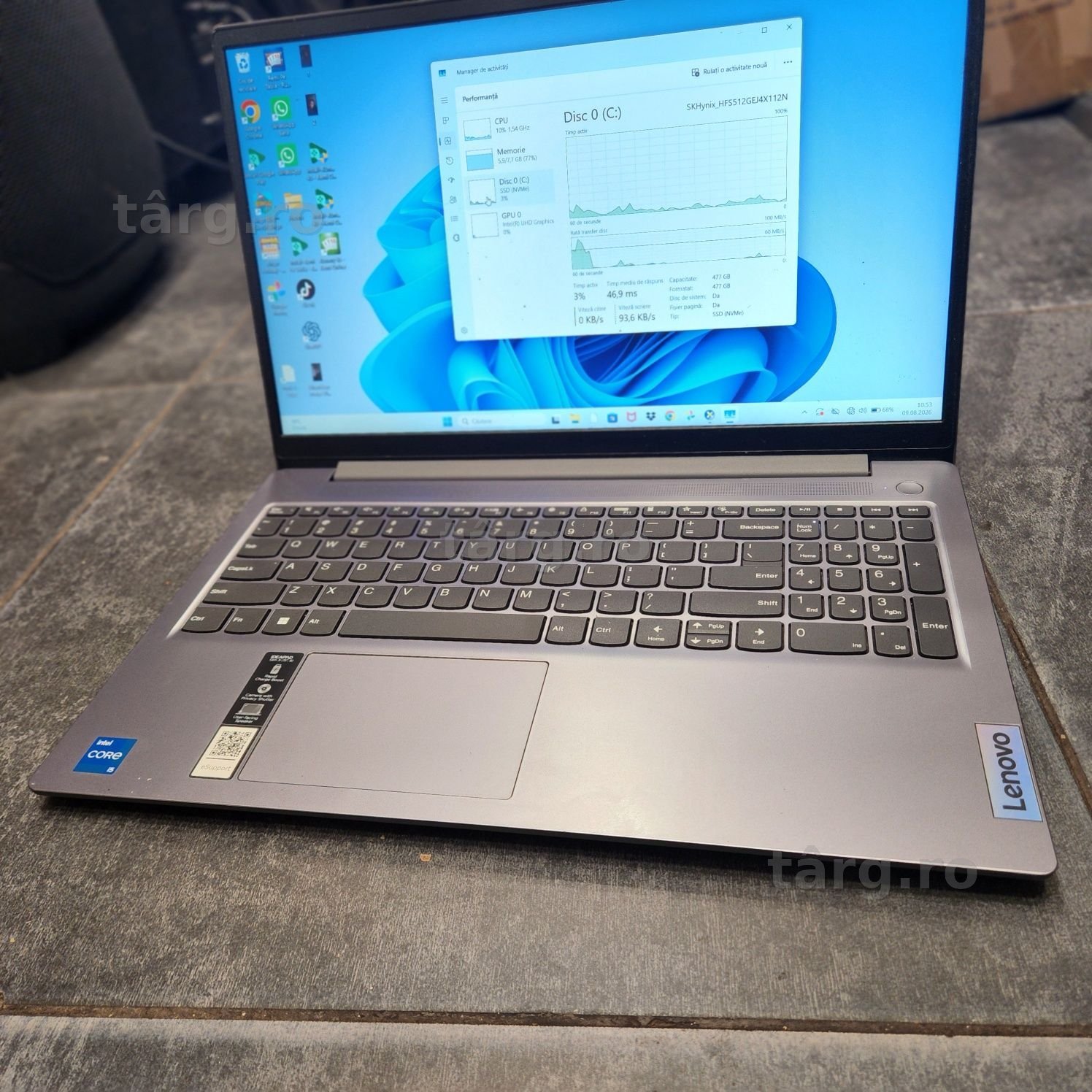 Hope Amanet P11 - Lenovo Ideapad Slim 3 / intel i5-12450H / SSD 512GB / 8GB RAM/Garantie/ 74389