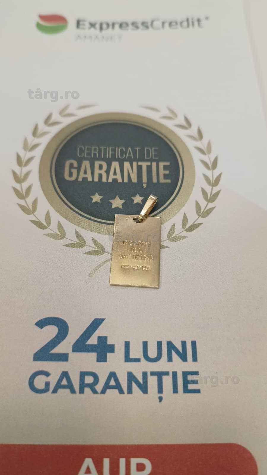 Pandantiv aur 18K 3.65gr [AG24 Harlau B.46188.1] - Garantie 2 ani! 3