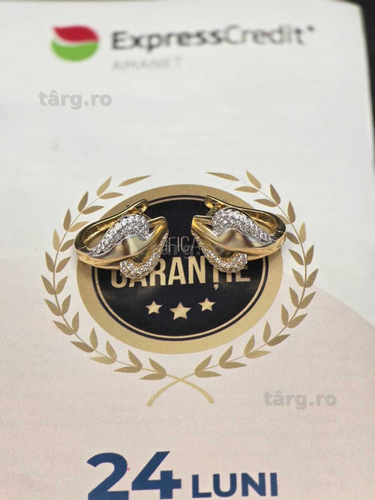 Cercei aur 14K 3.36g [Ag45 Bacau1 B.4461.4.46] 2