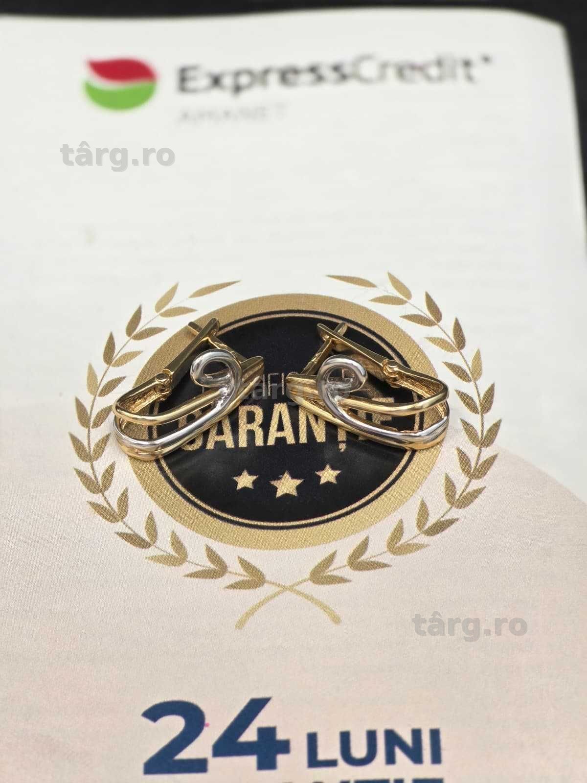 Cercei aur 14K 3.23g [Ag45 Bacau1 B.34715.3.35] 2