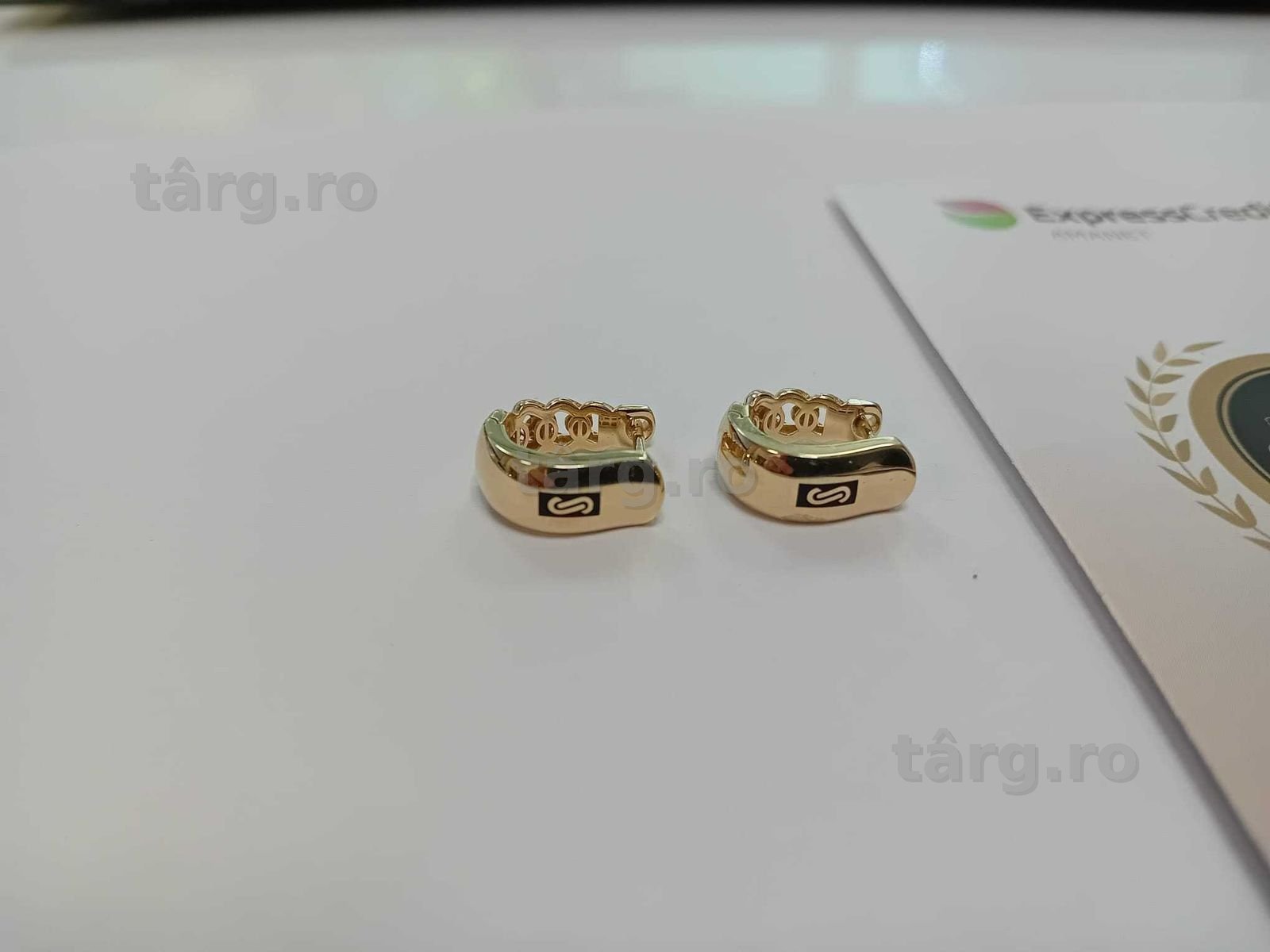 (Ag33) Cercei Aur 14K / Garantie 2 ani