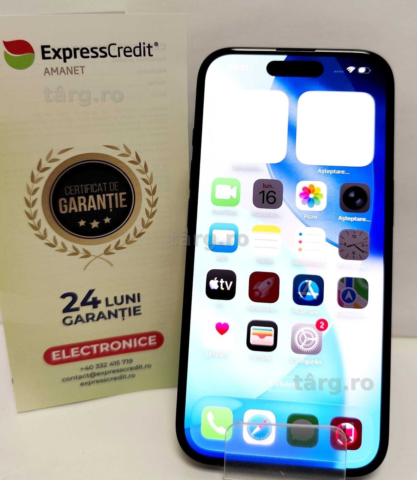 iPhone 16 128Gb baterie 100% (AG 35 Vaslui b.34438) Garantie 2 ani!