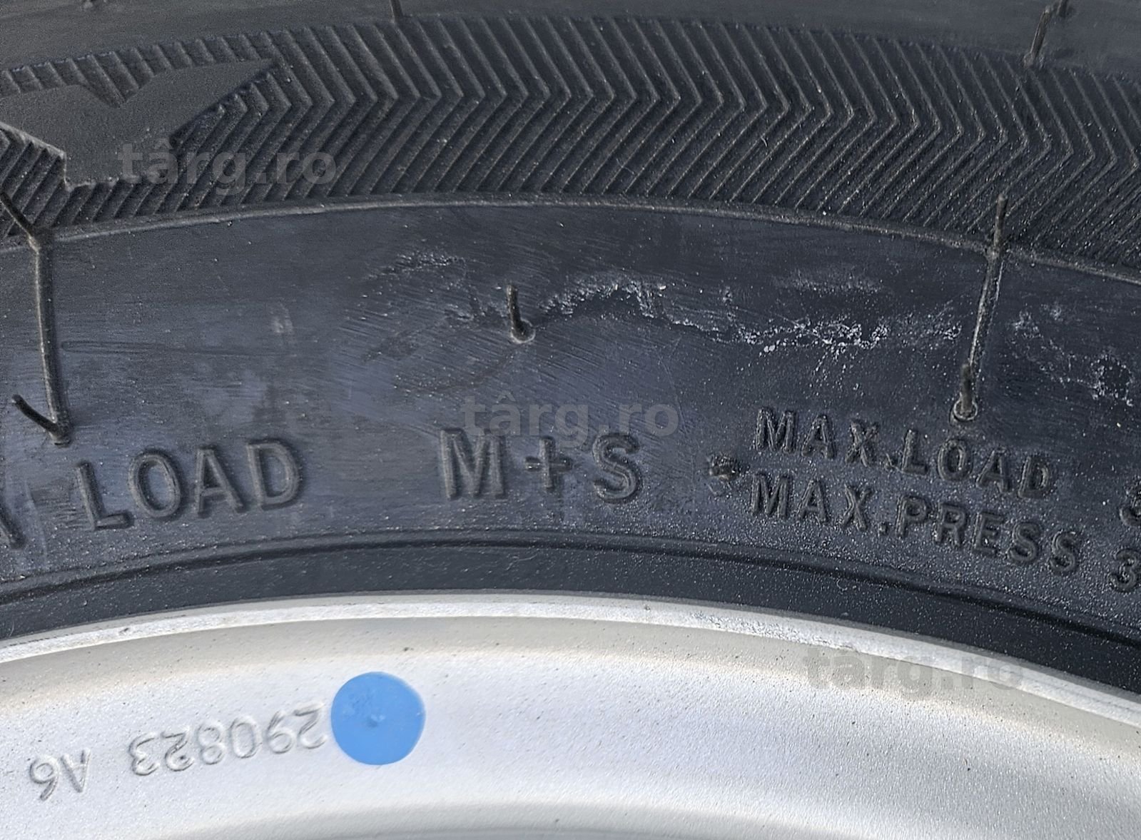 Roata completa remorca 135/80 R13 Anvelopa SECURITY M+S pe Janta 4Jx13 5