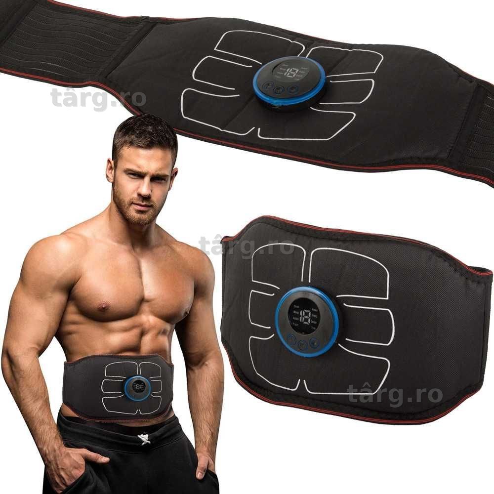 Centura de electrostimulare musculara EMS abdomen reincarcabila USB