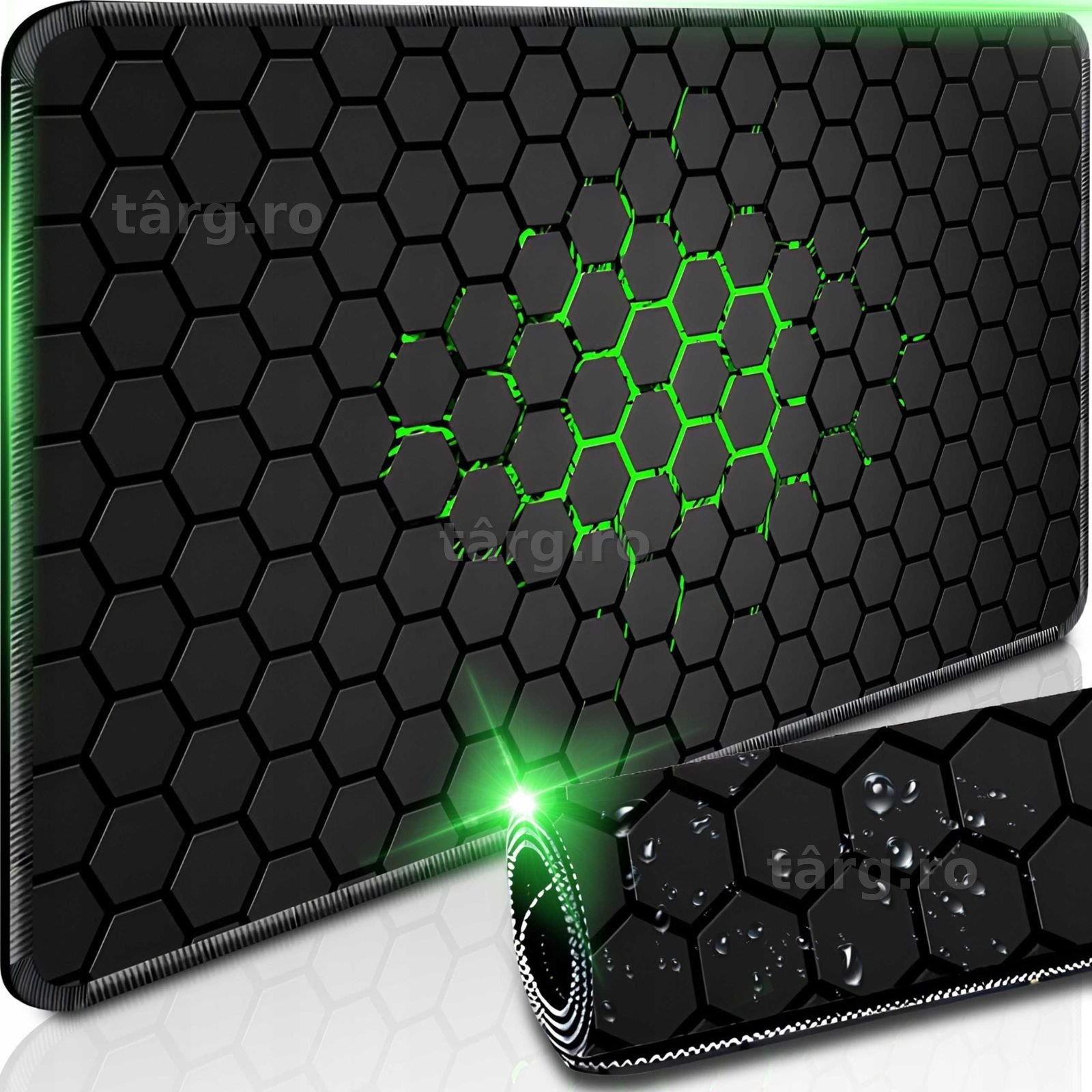 Mousepad gaming XXL 90x40 cm suprafata premium antiderapanta honeycomb