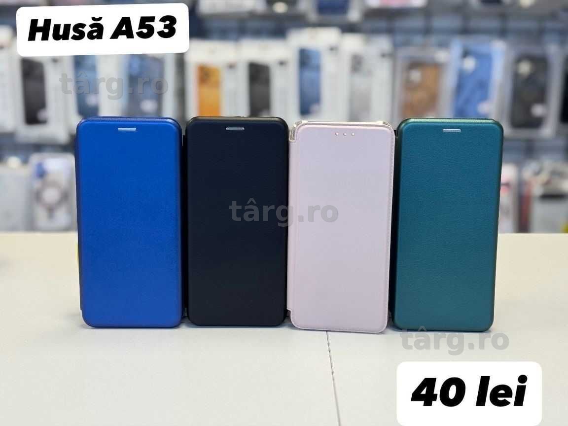 Husa tip carte , folie, cablu, incarcator Samsung A53