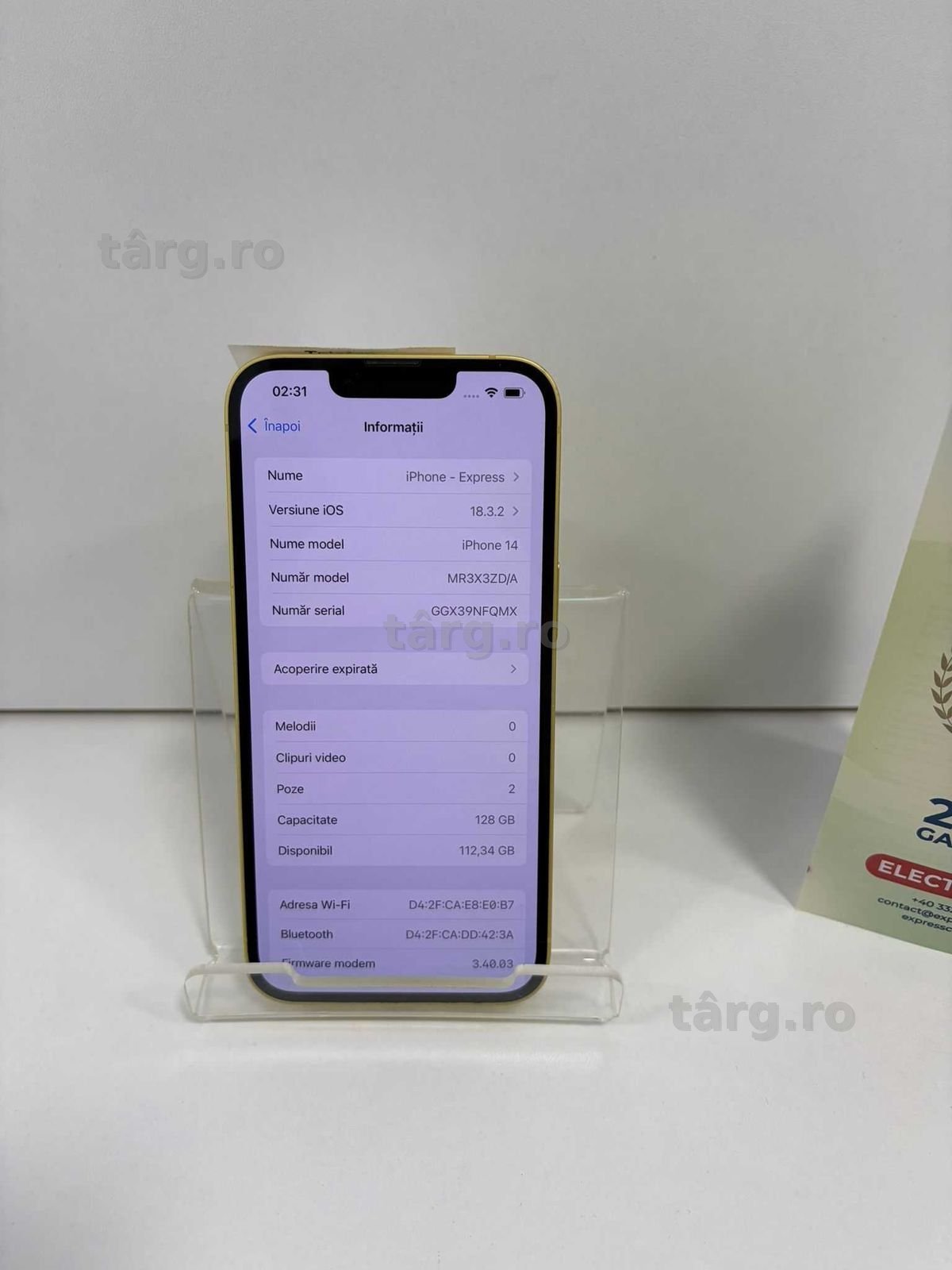 Iphone 14 128Gb 87% bateria (Ag1 Alexandru B53841) 2 ani garantie
