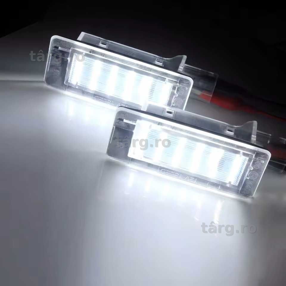 Lampi Numar LED Portbagaj Dacia Renault Duster Logan Lodgy, ALB RECE