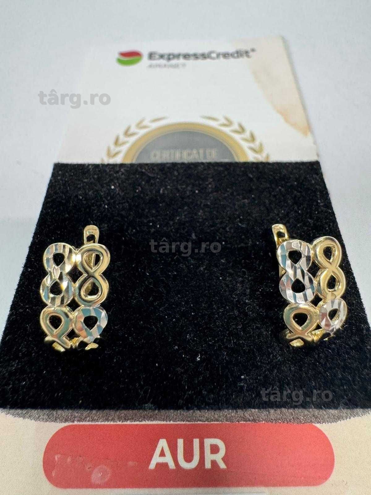 Cercei din aur 14k (70158.6/ 10 Pacurari 1) garantie 2 ani! 2