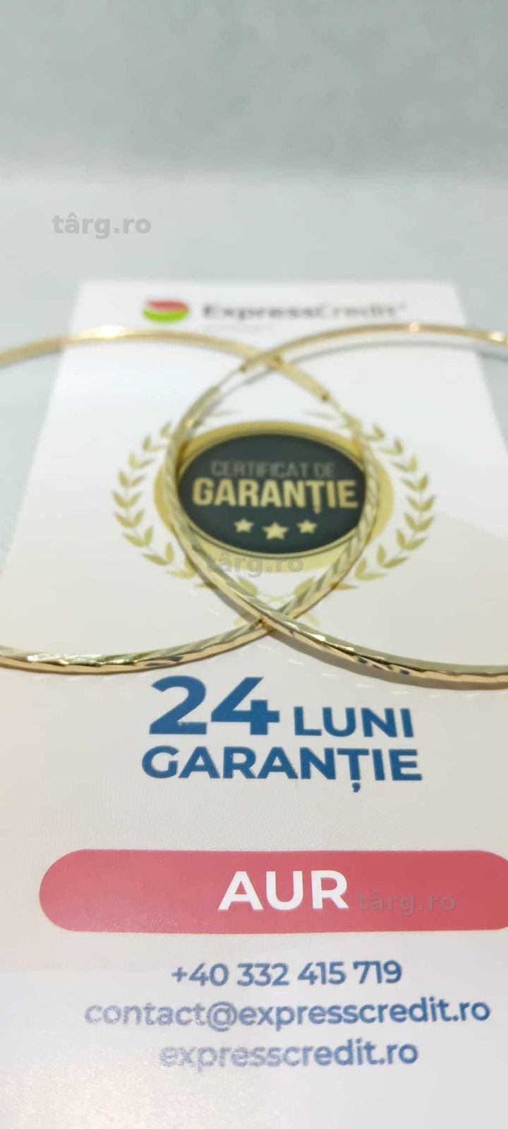Cercei Aur 14K (Ag18 Tutora b.28234.2) Garantie 2 ani! 2
